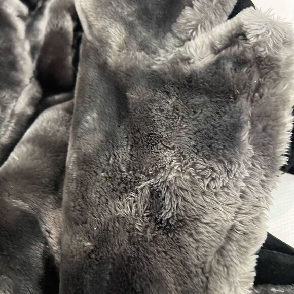 Vtg 90s Steve Madden Leather Bomber Jacket Faux Fur Lined Coat‎ Black Women’s - Picture 14 of 14